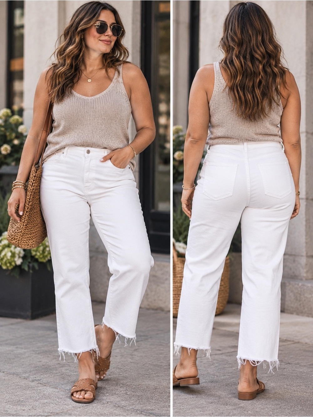 Judy Blue 14W White High Waist Stretch Straight Leg Raw Hem Jeans NWT